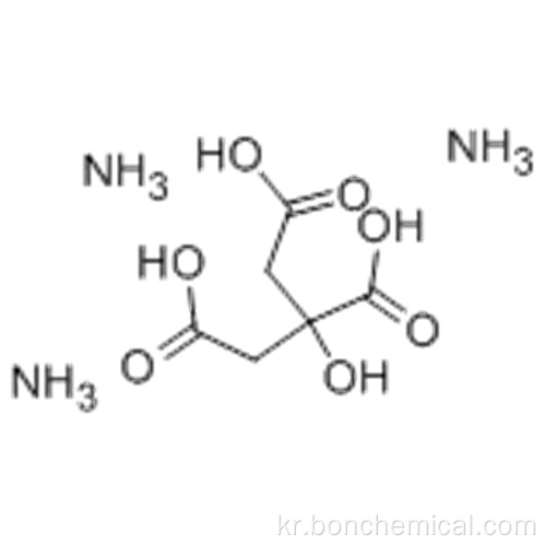 1,2,3- 프로판 트리 카르 복실 산, 2- 히드 록시-, 암모늄염 (1 : 3) CAS 3458-72-8